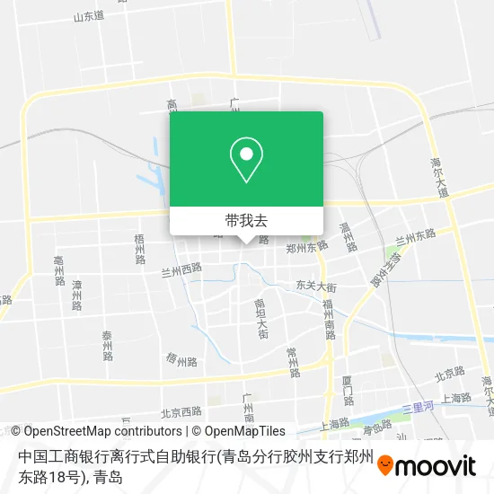 中国工商银行离行式自助银行(青岛分行胶州支行郑州东路18号)地图