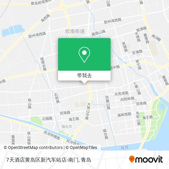 7天酒店黄岛区新汽车站店-南门地图