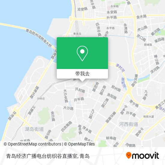 青岛经济广播电台纺织谷直播室地图