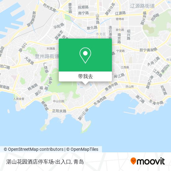 湛山花园酒店停车场-出入口地图