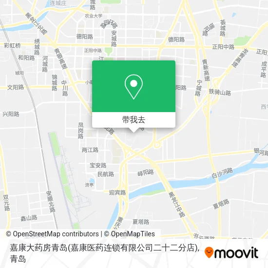 嘉康大药房青岛(嘉康医药连锁有限公司二十二分店)地图