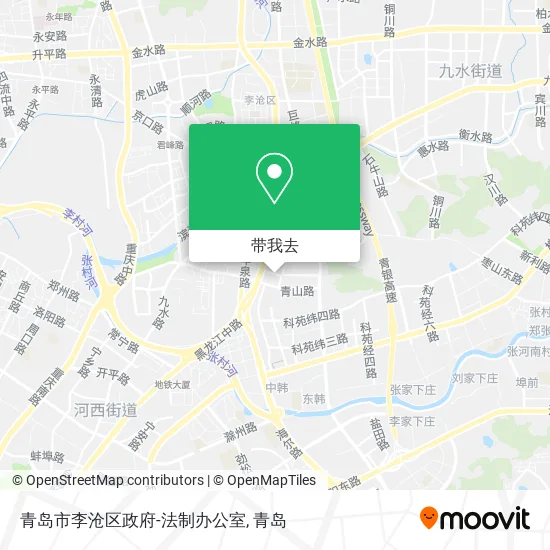 青岛市李沧区政府-法制办公室地图
