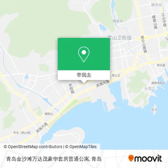 青岛金沙滩万达茂豪华套房普通公寓地图