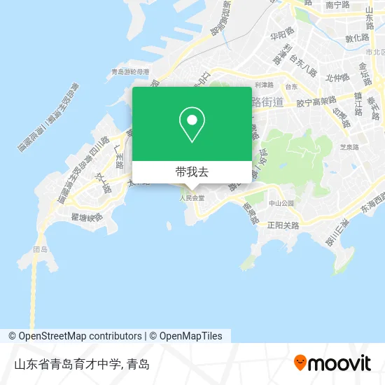 山东省青岛育才中学地图