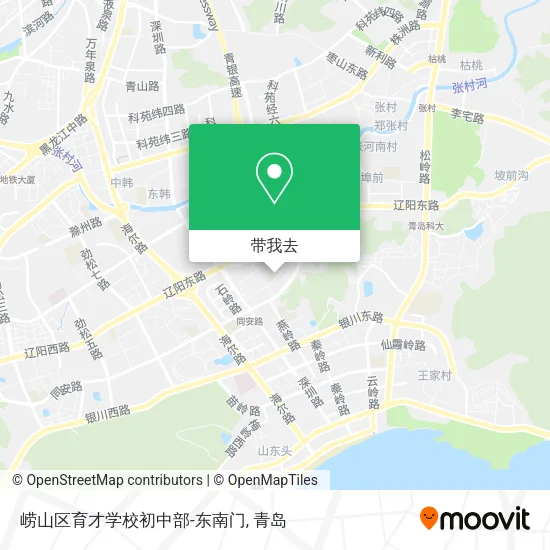 崂山区育才学校初中部-东南门地图
