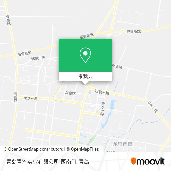 青岛青汽实业有限公司-西南门地图