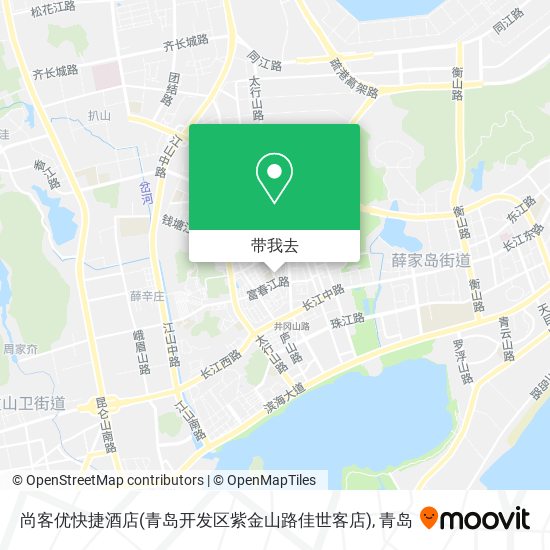 尚客优快捷酒店(青岛开发区紫金山路佳世客店)地图