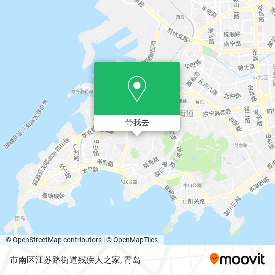 市南区江苏路街道残疾人之家地图