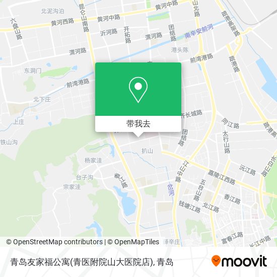 青岛友家福公寓(青医附院山大医院店)地图