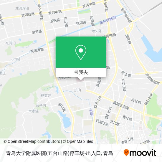 青岛大学附属医院(五台山路)停车场-出入口地图