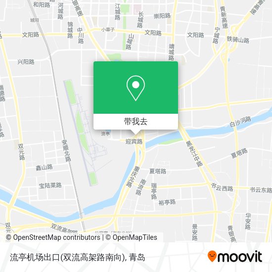 流亭机场出口(双流高架路南向)地图