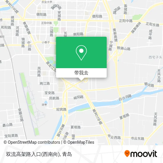 双流高架路入口(西南向)地图