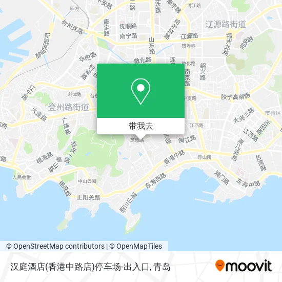汉庭酒店(香港中路店)停车场-出入口地图