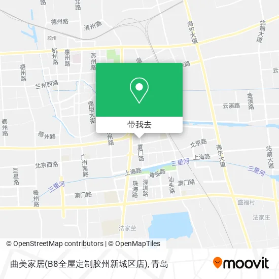 曲美家居(B8全屋定制胶州新城区店)地图