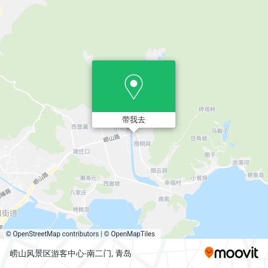 崂山风景区游客中心-南二门地图