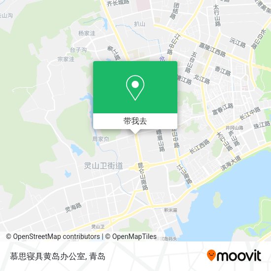 慕思寝具黄岛办公室地图
