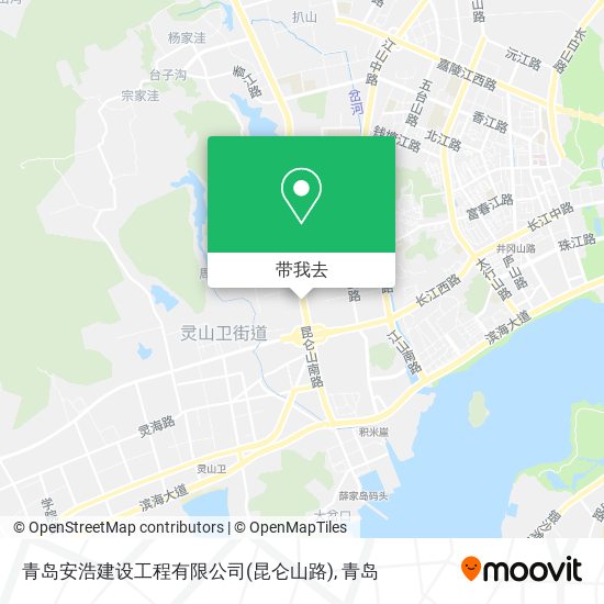 青岛安浩建设工程有限公司(昆仑山路)地图