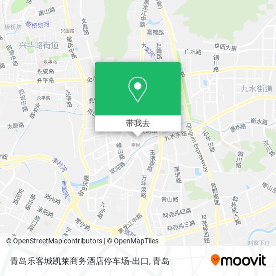 青岛乐客城凯莱商务酒店停车场-出口地图