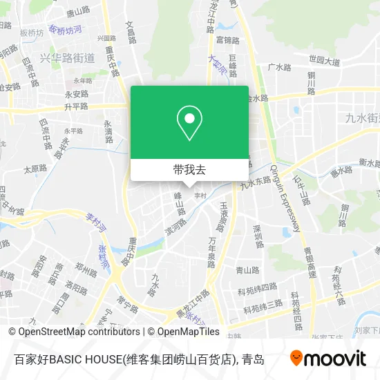 百家好BASIC HOUSE(维客集团崂山百货店)地图