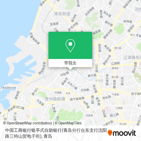 中国工商银行银亭式自助银行(青岛分行台东支行沈阳路三特山贺电子街)地图
