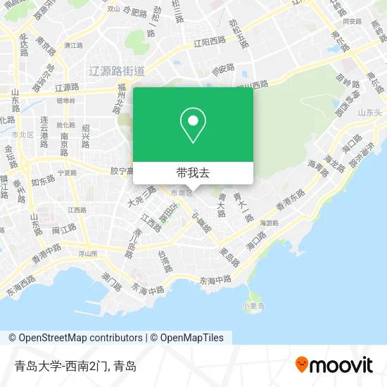 青岛大学-西南2门地图