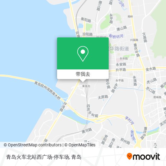 青岛火车北站西广场-停车场地图