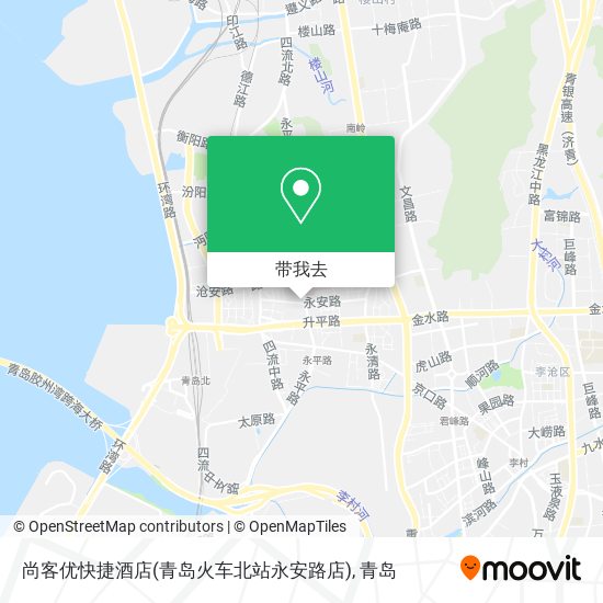 尚客优快捷酒店(青岛火车北站永安路店)地图