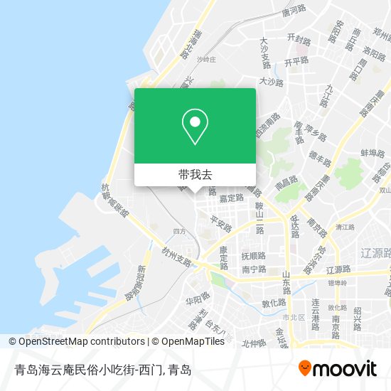 青岛海云庵民俗小吃街-西门地图