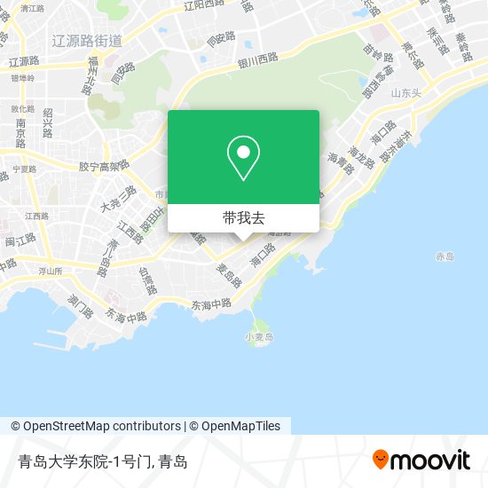 青岛大学东院-1号门地图