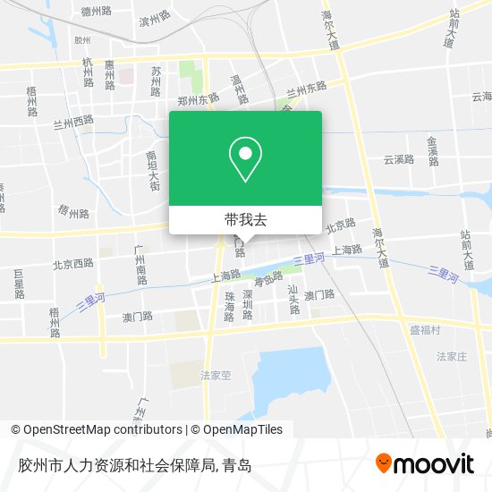 胶州市人力资源和社会保障局地图