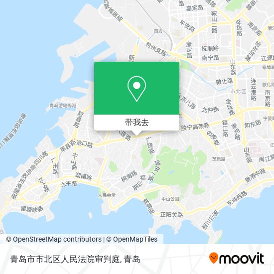 青岛市市北区人民法院审判庭地图