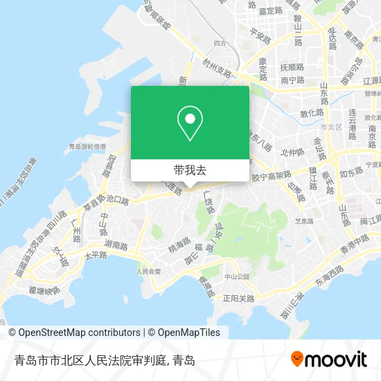 青岛市市北区人民法院审判庭地图