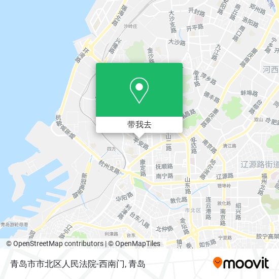 青岛市市北区人民法院-西南门地图
