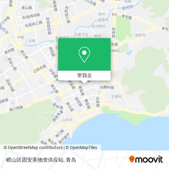 崂山区固安美物资供应站地图