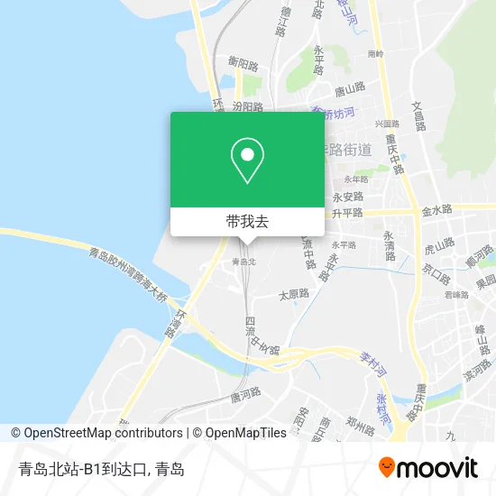 青岛北站-B1到达口地图