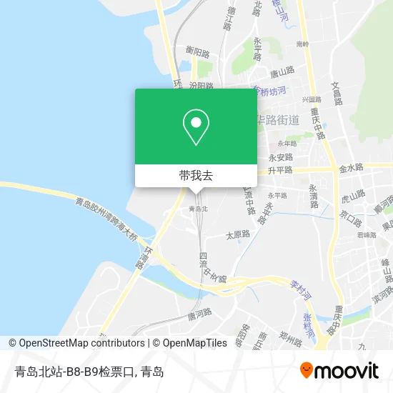 青岛北站-B8-B9检票口地图