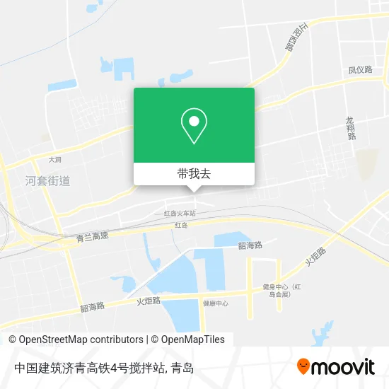 中国建筑济青高铁4号搅拌站地图