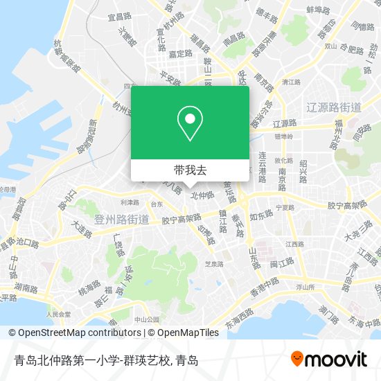 青岛北仲路第一小学-群瑛艺校地图