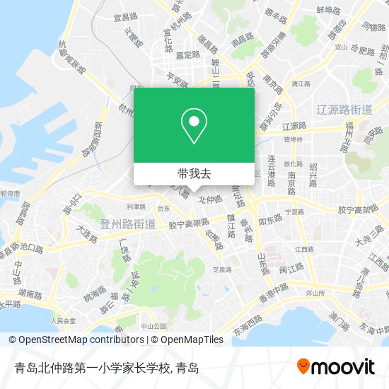 青岛北仲路第一小学家长学校地图