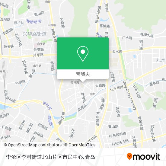 李沧区李村街道北山片区市民中心地图