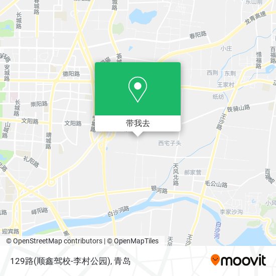 129路(顺鑫驾校-李村公园)地图