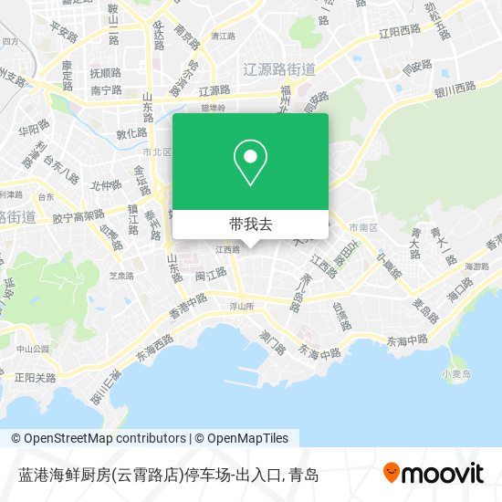 蓝港海鲜厨房(云霄路店)停车场-出入口地图