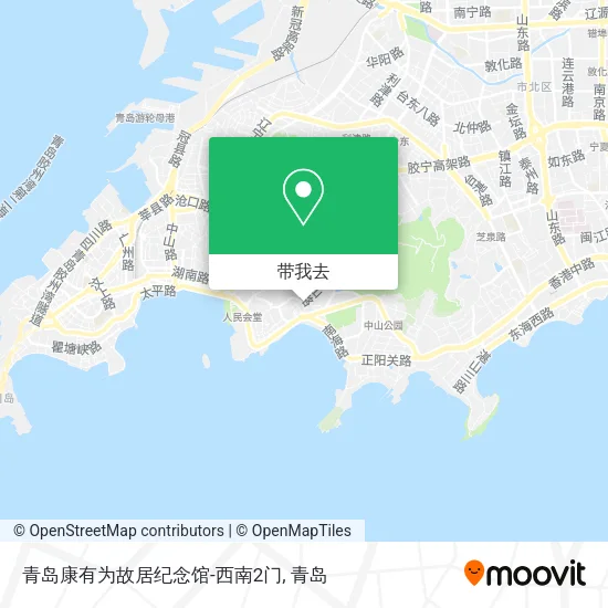 青岛康有为故居纪念馆-西南2门地图