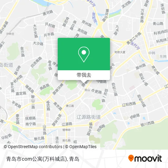 青岛市com公寓(万科城店)地图