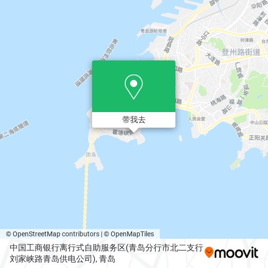 中国工商银行离行式自助服务区(青岛分行市北二支行刘家峡路青岛供电公司)地图