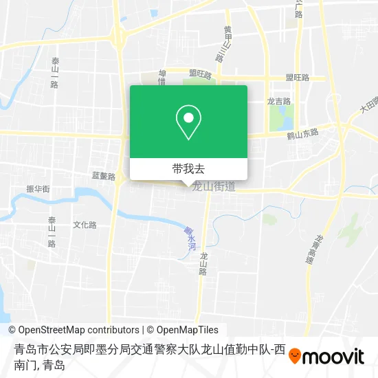 青岛市公安局即墨分局交通警察大队龙山值勤中队-西南门地图