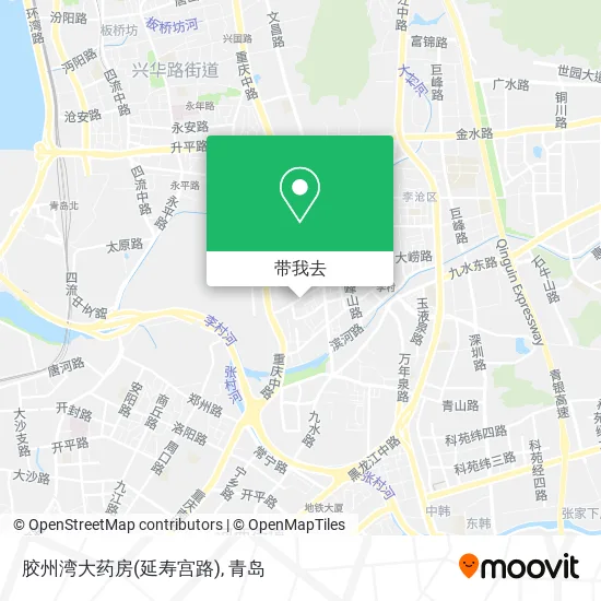 胶州湾大药房(延寿宫路)地图