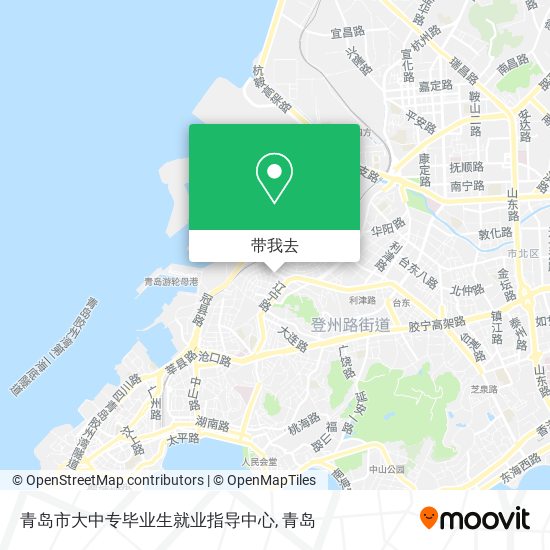 青岛市大中专毕业生就业指导中心地图
