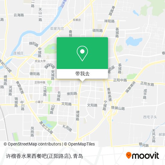 许榴香水果西餐吧(正阳路店)地图