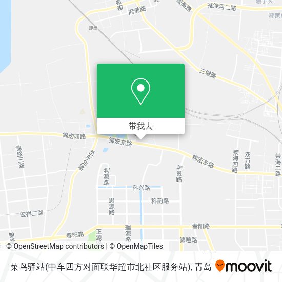 菜鸟驿站(中车四方对面联华超市北社区服务站)地图